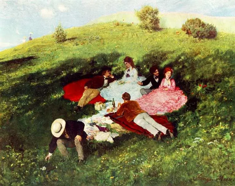 Пал СиньеиМерше 18451920 Майская прогулка Пикник 1873 Холст масло - фото 31
