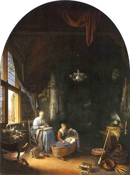 Геррит Доу 16131675 Молодая мать 1658 Дерево масло 735x555 Ученик - фото 19