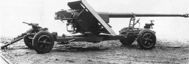 88мм противотанковая пушка Pak 43 на колесных ходах перед установкой на землю - фото 70