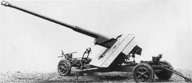 88мм противотанковая пушка Pak 43 на колесных ходах перед установкой на землю - фото 71