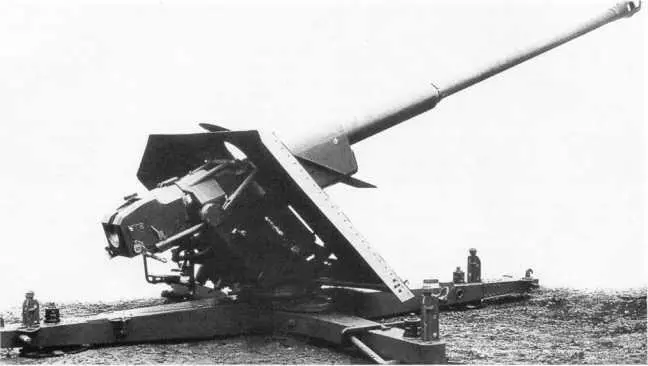 88мм противотанковая пушка Pak 43 в боевом положении Опоры боковин - фото 72