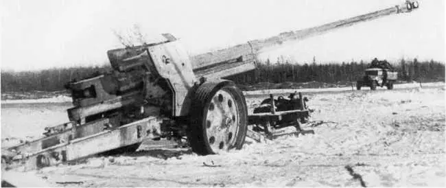 Брошенное немцами при отступлении 88мм противотанковое орудие Pak 4341 2й - фото 152