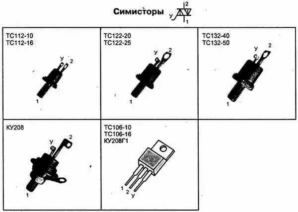 Маркировка большинства современных симисторов состоитиз букв ТС тиристор - фото 428