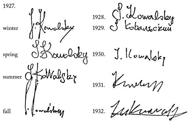 Similar to his handwriting Kowalsky also changed his appearance Although - фото 28