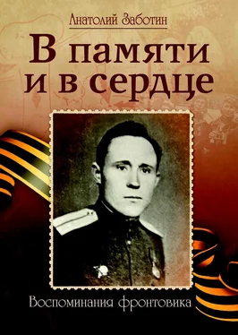 Анатолий Заботин В памяти и в сердце (Воспоминания фронтовика) обложка книги