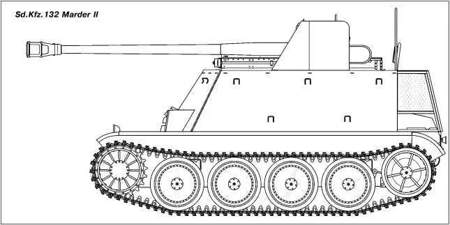 SdKfz 132 Marder II Расчет противотанковой САУ Marder II ведет наблюдение - фото 118