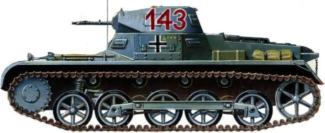 Легкий танк PzI AusfB 7я танковая дивизия Франция 1940 год - фото 146