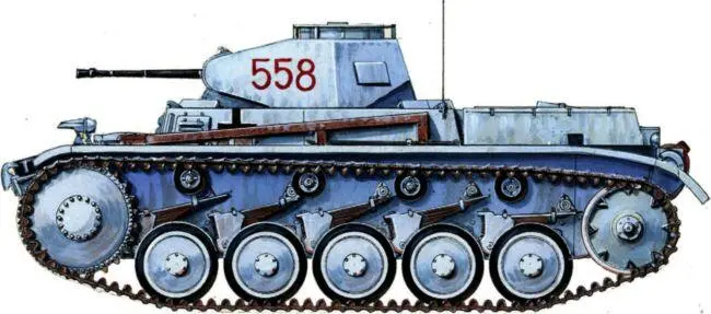 Легкий танк PzII AusfF Моторизованная дивизия СС Лейбштандарт СС Адольф - фото 154