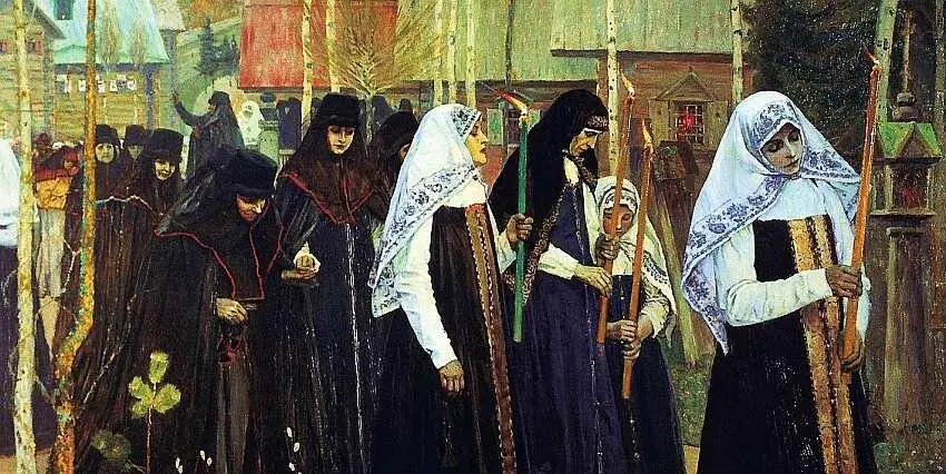 Михаил Васильевич Нестеров 18621942 Великий постриг 1898 Холст масло - фото 66