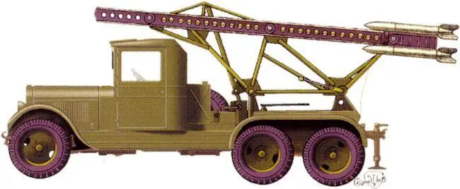 Советские реактивные минометы БМ13 на шасси автомобиля ГАЗАА успешно - фото 61