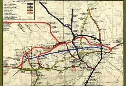 Карта лондонской подземки 1908 Символы новейшего времени Пластинка - фото 50