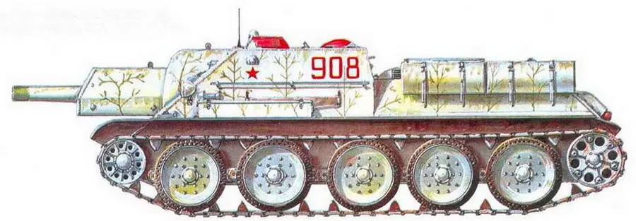 СУ122 в зимнем камуфляже Волховский фронт зима 1943 г СУ122 в - фото 60