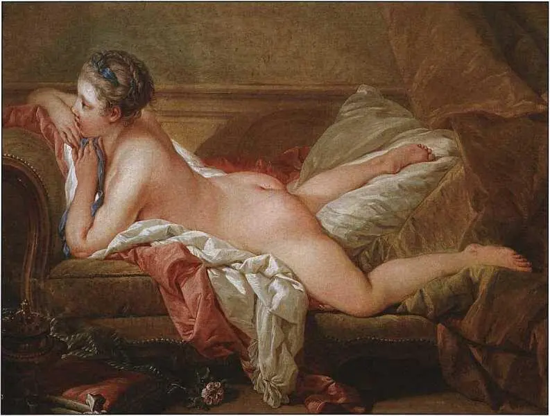 Франсуа Буше 17031770 Лежащая девушка 1752 Холст масло 59x73 Среди - фото 84