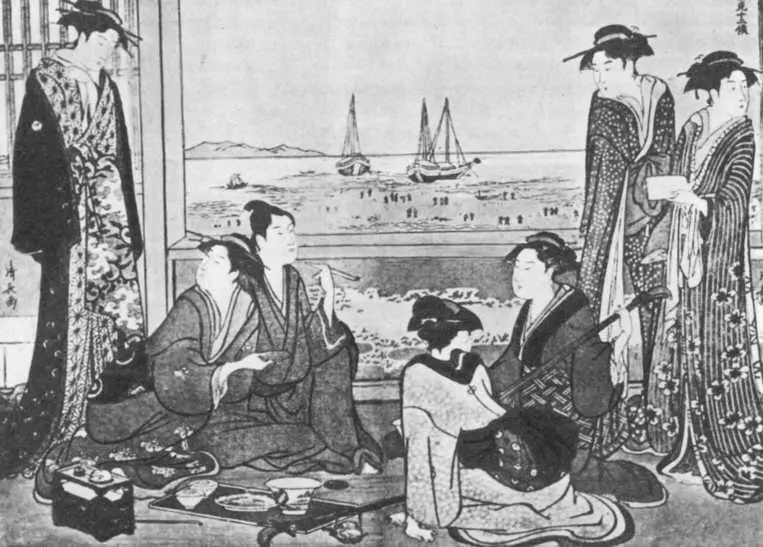 Кнёнага Взморье у Синагава Из серии 12 месяцев Ханако милая что тебе - фото 16