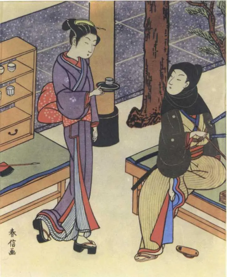 Харунобу Осэн девушка из чайного дома Утамаро Такигава из дома Огня Из - фото 17