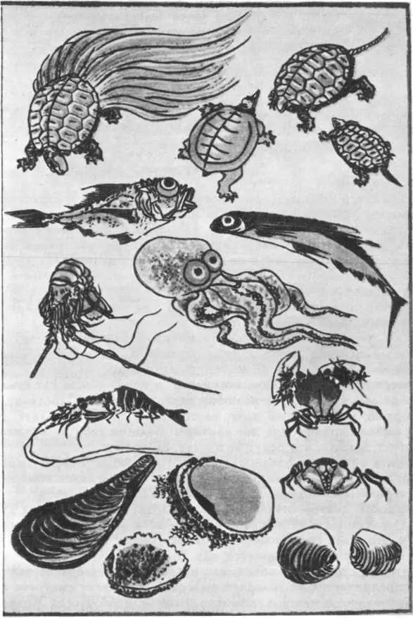 Хокусай Из альбома Манга Разделились на четыре группы и разложили карты На - фото 35