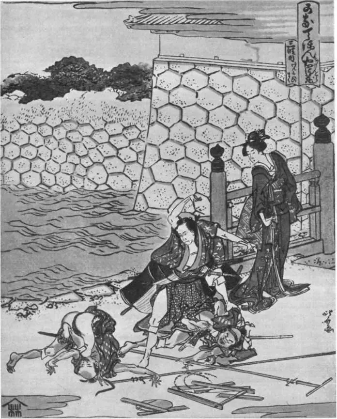 Хокусай Иллюстрация к Повести о 47 верных вассалах Слышали наверно как - фото 60