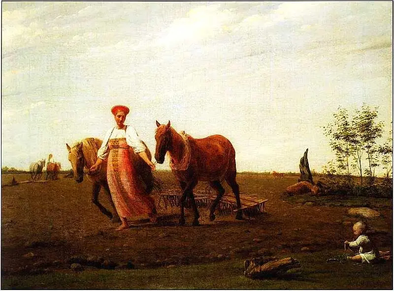 Алексей Гаврилович Венецианов 17801847 На пашне Весна Первая половина - фото 28