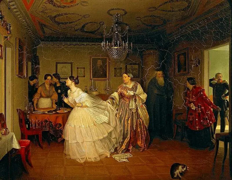 Павел Андреевич Федотов 18151852 Сватовство майора 1848 Холст масло - фото 32
