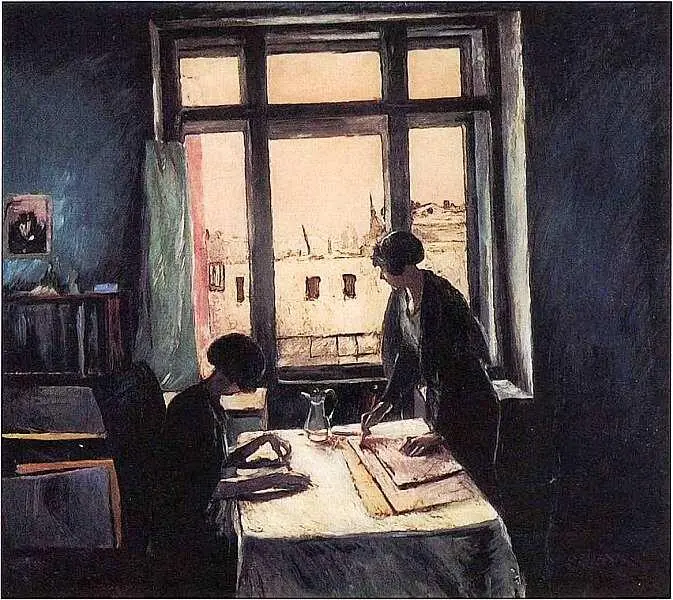 Николай Константинович Истомин 1886 18871942 Вузовки 1933 Холст масло - фото 96