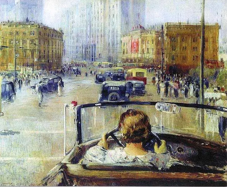 Юрий Георгий Иванович Пименов 19031977 Новая Москва 1937 Холст масло - фото 98