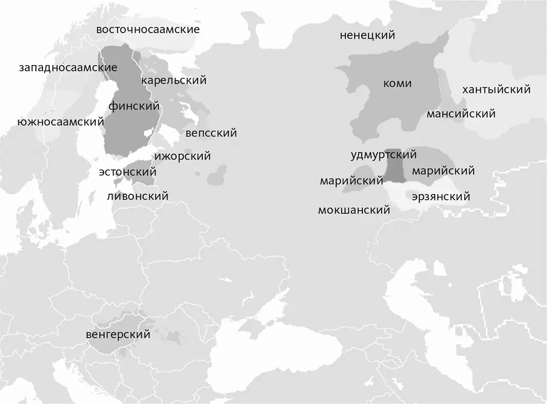 Финноугорский мир вдали от Финляндии и Эстонии он распадается на отдельные - фото 7