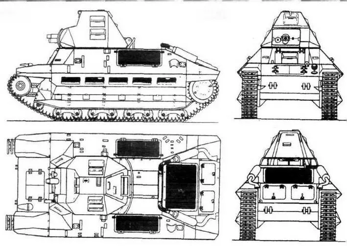 FCM36 ТАКТИКОТЕХНИЧЕСКИЕ ХАРАКТЕРИСТИКИ ТАНК FCM36 БОЕВАЯ МАССА т 12 - фото 9