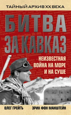 Эрих Манштейн Битва за Кавказ. Неизвестная война на море и на суше обложка книги