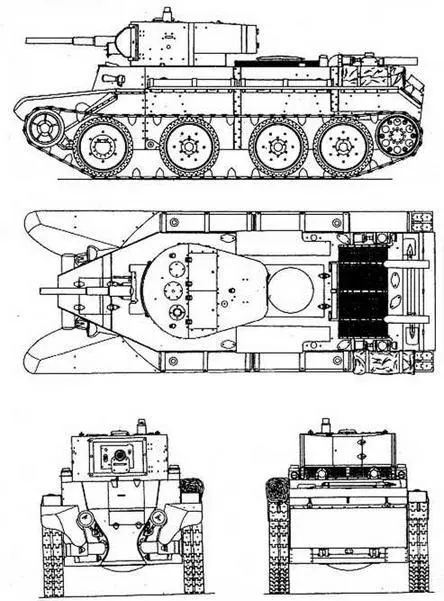 БТ7 обр 1935 г БТ5 БТ7А БТ7 обр 1937 г - фото 8
