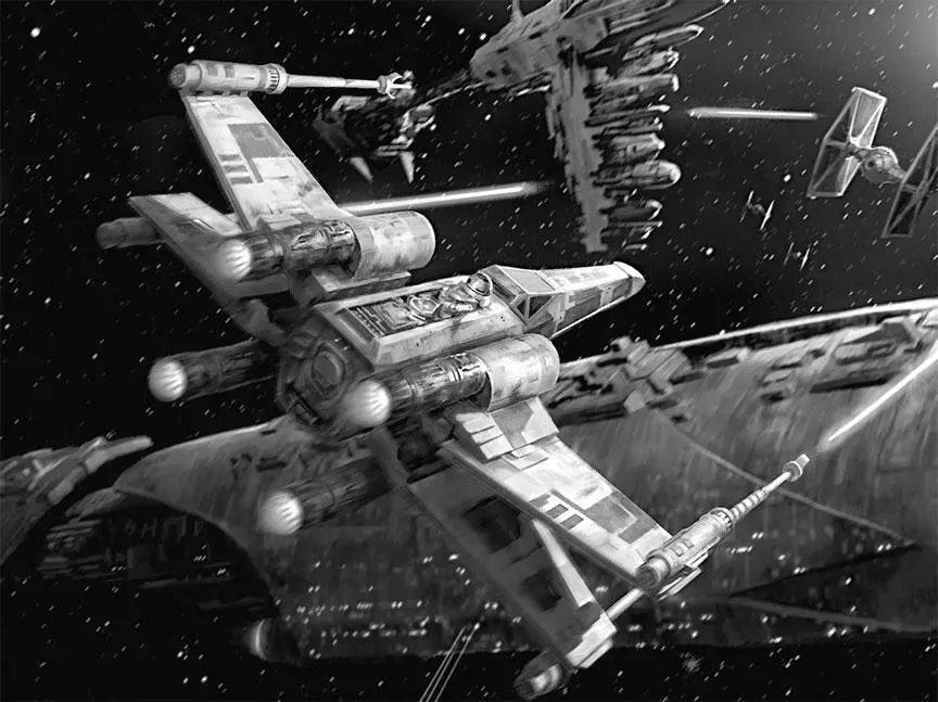 Звездный истребитель T65 XWing фантастический космический истребитель во - фото 8