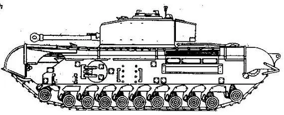Churchill VII ТАКТИКОТЕХНИЧЕСКИЕ ХАРАКТЕРИСТИКИ ПЕХОТНОГО ТАНКА Mark IV - фото 14