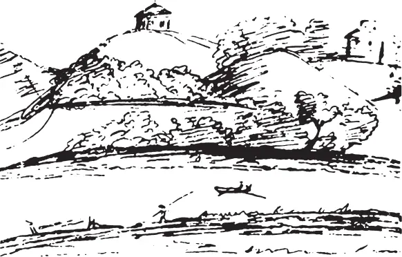 Тригорское Рисунок А С Пушкина Михайловское Рисунок И С Иванова 1837 - фото 12