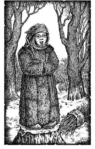 В нескольких шагах от дороги на маленьком пеньке стояла девочка лет десяти в - фото 5