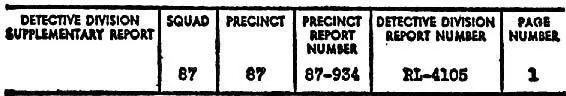DETAILS Mrs Redfield highly disturbed did not wish to discuss matter at all - фото 8