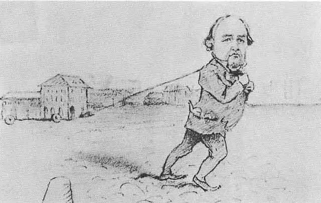 М С Щепкин везет на себе Малый театр Карикатура неизвестного художника - фото 29