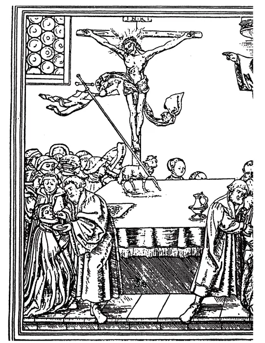 Рис 17 Фрагмент картины Луки Кранаха Lukas Cranach dJ где Овен с крестом - фото 17