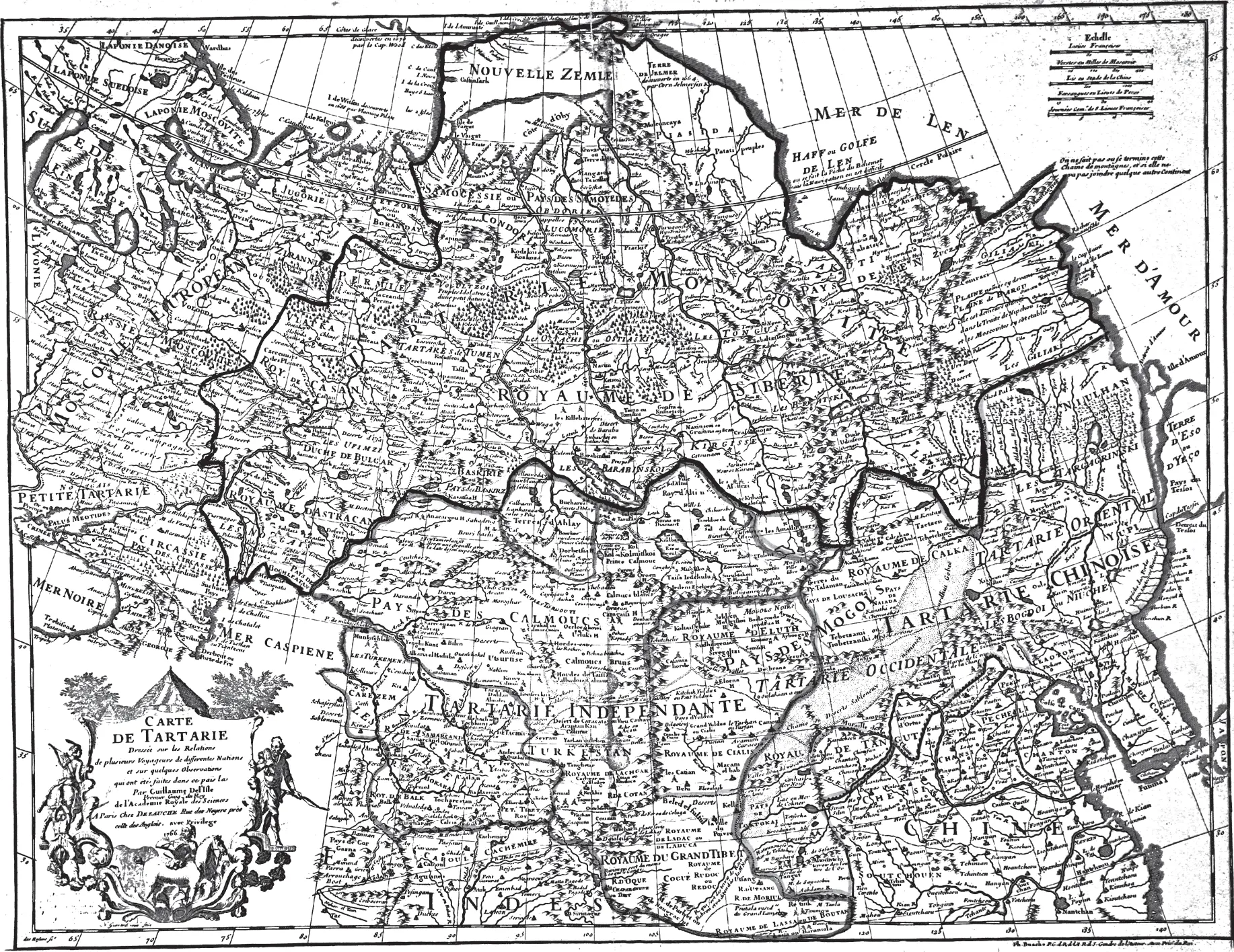 Рис 22 Карта Тартарии Гильома Делилия 1766 года из Универсального - фото 22