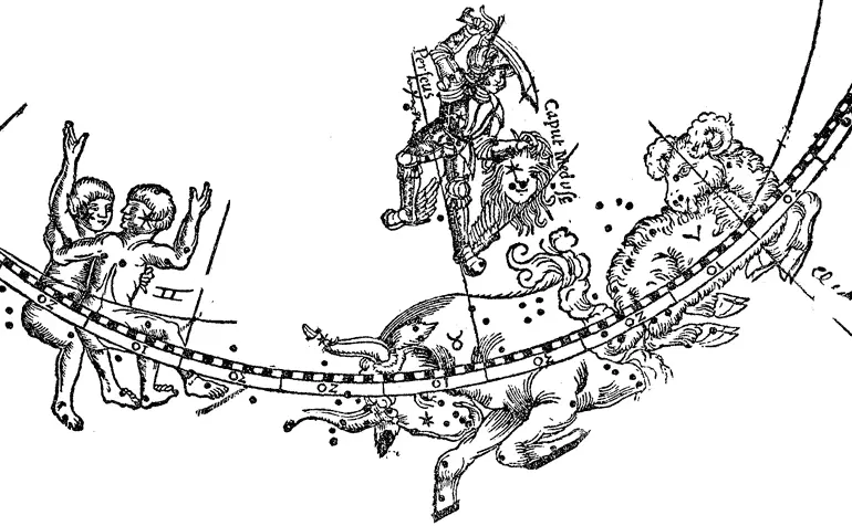 Рис 29 Созвездия Персея Близнецов и Тельца на звездной карте из Альмагеста - фото 29