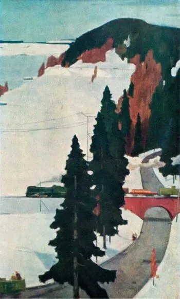 Г Нисский Зима Подмосковное шоссе 1957 Ци Байши Цыплята радуются - фото 58