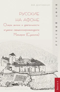 Алексей Дмитриевский Русские на Афоне. Очерк жизни и деятельности игумена священноархимандриата Макария (Сушкина) обложка книги