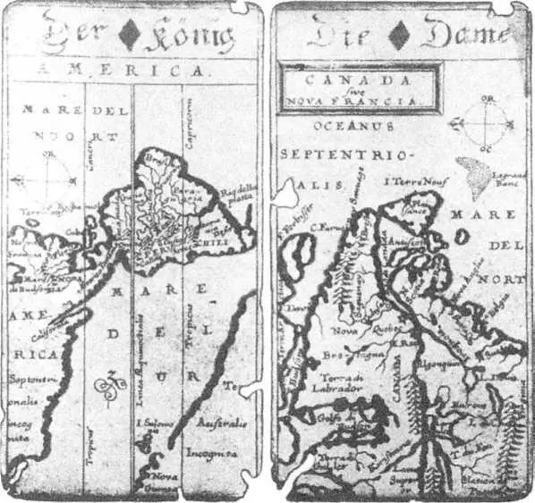 ИГРАЛЬНЫЕ КАРТЫ ПО ГЕОГРАФИИ ИЗ НЮРНБЕРГА С ИЗОБРАЖЕНИЕМ МИРА 1640 Г В 1719 - фото 122