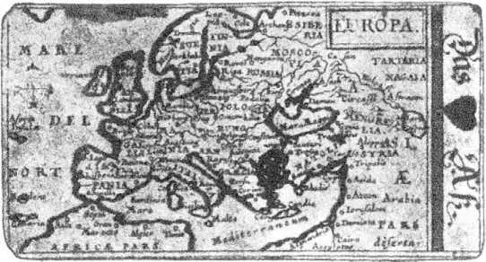 ИГРАЛЬНАЯ КАРТА ПО ГЕОГРАФИИ ИЗ НЮРНБЕРГА С ИЗОБРАЖЕНИЕМ ЕВРОПЫ 1678 Г - фото 125