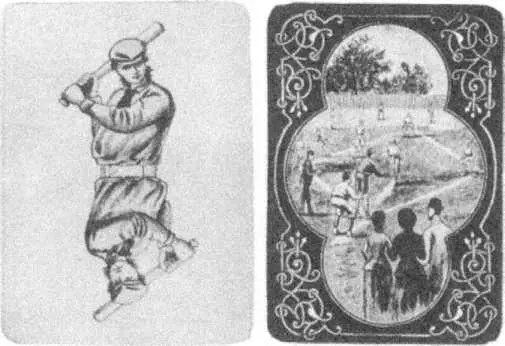 БЕЙСБОЛЬНЫЕ ИГРАЛЬНЫЕ КАРТЫ ВЫПУСКА 1884 Г С ИЗОБРАЖЕНИЕМ КАРТОЧНОЙ РУБАШКИ - фото 366