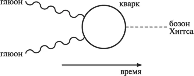Фейнмановская диаграмма описывающая слияние двух глюонов и образование бозона - фото 16