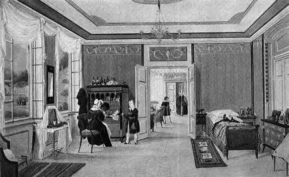 Г Виллевальде Интерьер в барском доме 1833 г Спальня хозяйки Как возле - фото 70