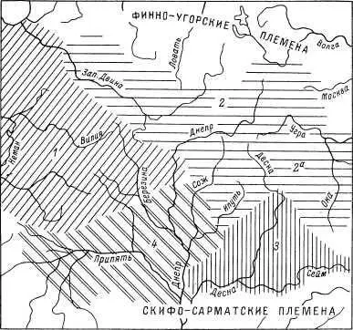 Рис 3 Локальные группы племен Верхнего Поднепровья в I тыс до н э 1 - фото 5