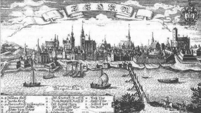 План старинного города Торунь нем Торн во времена Коперника Торунь - фото 3