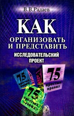 Вадим Радаев Как организовать и представить исследовательский проект. 75 простых правил обложка книги