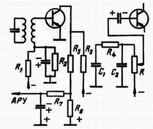 Рис 123 Схема детектора с транзистором одновременно усиливающим напряжение - фото 340