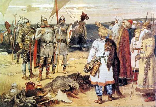В М Васнецов Варяги На рисунке изображена сцена призвания Рюрика на русское - фото 119